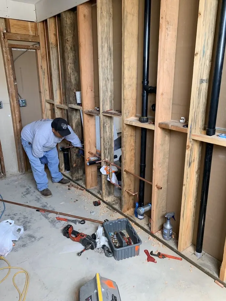 Commercial rough-in plumbing for Gas Line Repair in East Front